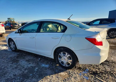2012 Honda Civic Hybrid L from USA, damaged, VIN JHMFB4F33CS007772